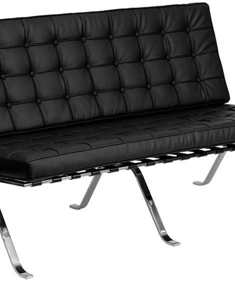 Armless Leather Chairs barcelona series, black sofa, leather - egpres Armless Leather Chairs barcelona series, black sofa, leather - egpres